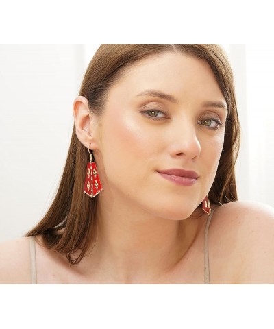 Artisan Handcrafted Premium Dangle Earrings - Timeless Beauty for Women Long Pentagon $12.00 Earrings