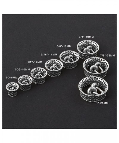 1 Pair Ear Gauge Flesh Tunnels Punk Retro Octopus Hollow Mushroom Double Flared Plug Expander Stretcher Women Body Piercing J...