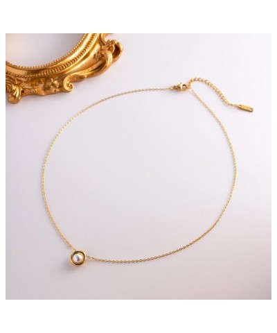 Women Gold Dianty Necklace Sun Crescent Moon Star Evil Eye Lock Lovely Heart Flower Butterfly Pearl Pendant Coin Necklaces 18...