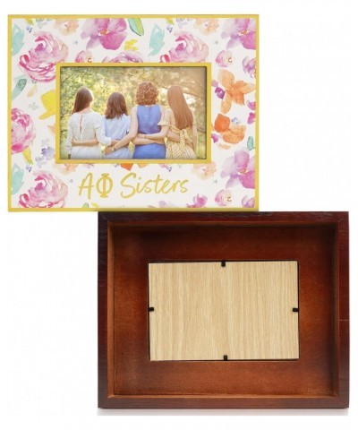 Theta Phi Alpha Sister Picture Frames with Cute Floral Design, for 4" x 6" Pictures, TPA Sorority Gifts, Big Little Sorority ...