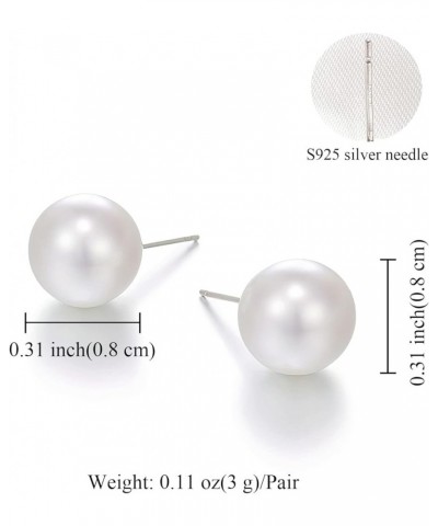 Stud Earrings for Women Cute Zirconia Earrings for Girls Butterfly Stud Pearl Stud Pearl-small $7.50 Earrings