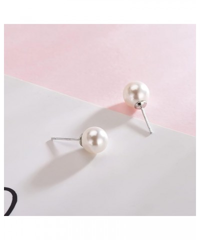 Stud Earrings for Women Cute Zirconia Earrings for Girls Butterfly Stud Pearl Stud Pearl-small $7.50 Earrings