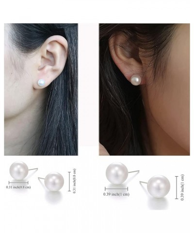 Stud Earrings for Women Cute Zirconia Earrings for Girls Butterfly Stud Pearl Stud Pearl-small $7.50 Earrings