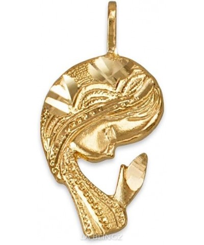 14K Yellow Gold Praying Virgin Mary DC Charm Pendant $45.58 Pendants