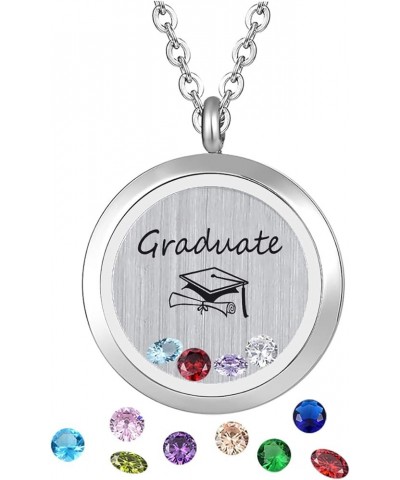 Inspirational Stainless Steel Floating Charm Magnetic Glass Locket Necklace,Gifts For Women. Graduate $9.27 Necklaces