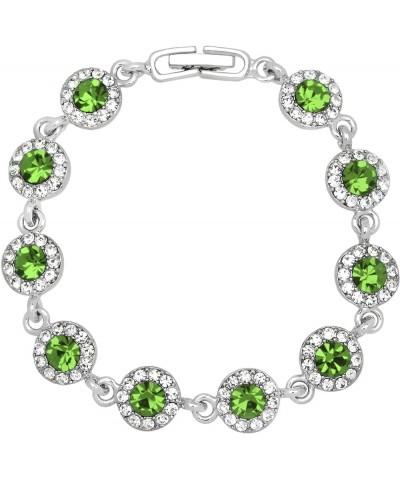 Brithstone Crystal Bracelet Bridal Wedding Bracelet for Women Gift Box Included 8-August $9.50 Bracelets