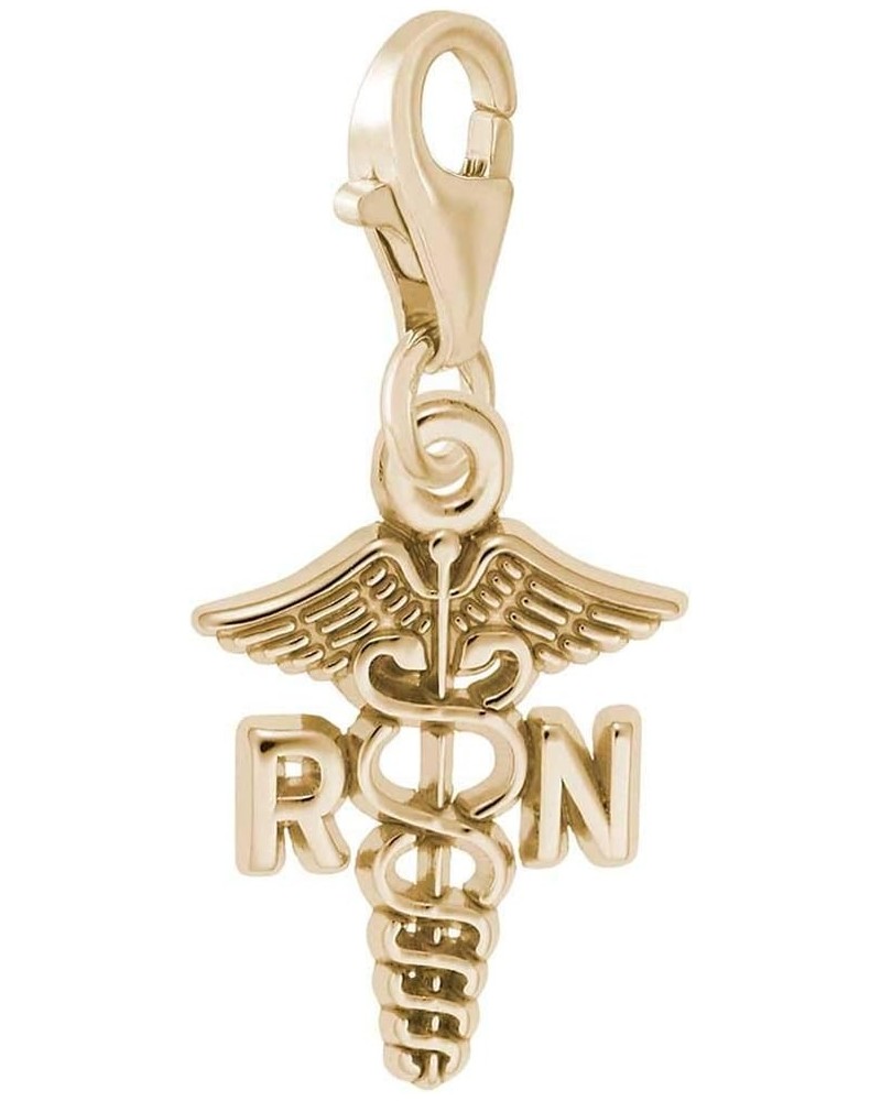 Registered Nurse Charm with Lobster Clasp, 10K Yellow Gold $62.16 Bracelets