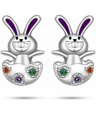 Easter Earrings,Cartoon Cute Bunny Dangling Rabbit Earrings,Happy Easter Egg Carrot Earring,Easter Earrings Cartoon Cute Rabb...