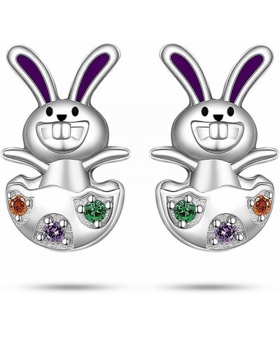 Easter Earrings,Cartoon Cute Bunny Dangling Rabbit Earrings,Happy Easter Egg Carrot Earring,Easter Earrings Cartoon Cute Rabb...