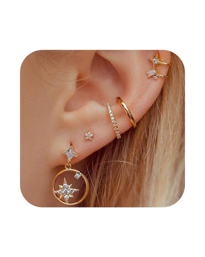 ?????? ???? ???????? ??? for Women Cartilage Stud Earrings 14K Gold Plated ?????????????? Earrings Gold Stud Earrings for ???...