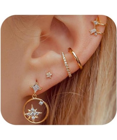 ?????? ???? ???????? ??? for Women Cartilage Stud Earrings 14K Gold Plated ?????????????? Earrings Gold Stud Earrings for ???...